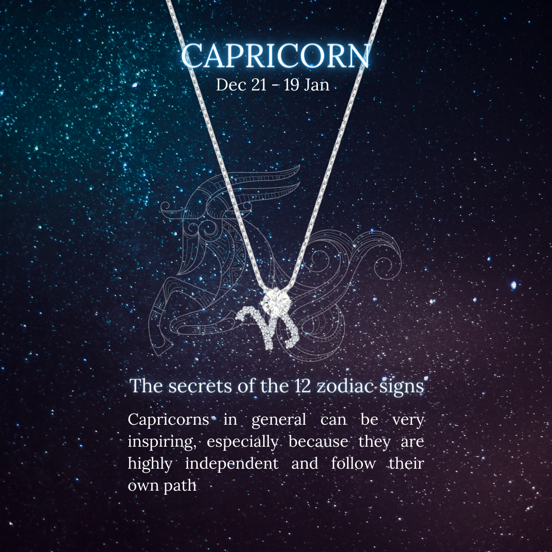 Dây chuyền cung hoàng đạo CDE Capricorn Zodiac Pendant Necklace Silver CDE6062CAP - Dây chuyền bạc cung Ma Kết