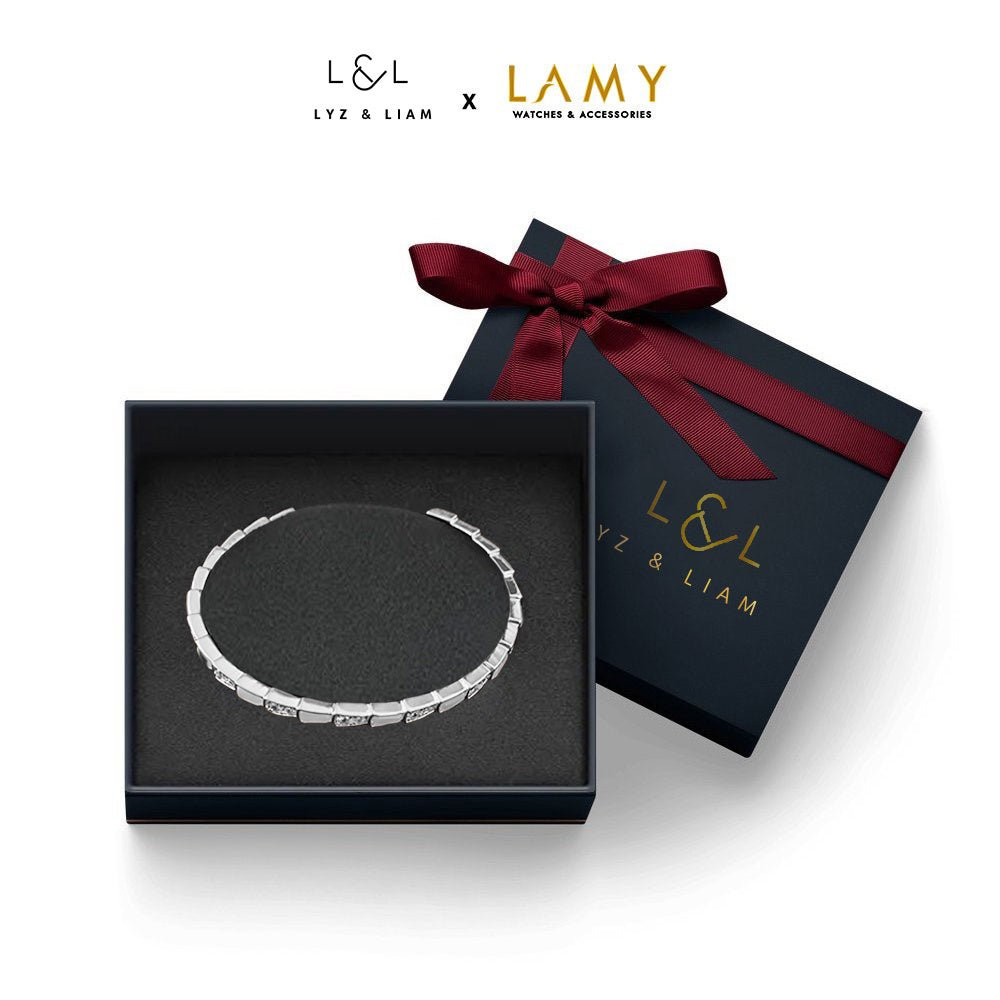 Vòng tay nữ Lyz and Liam Serpenti Viper L&L Cuff Silver LL2019SV - Gift Box