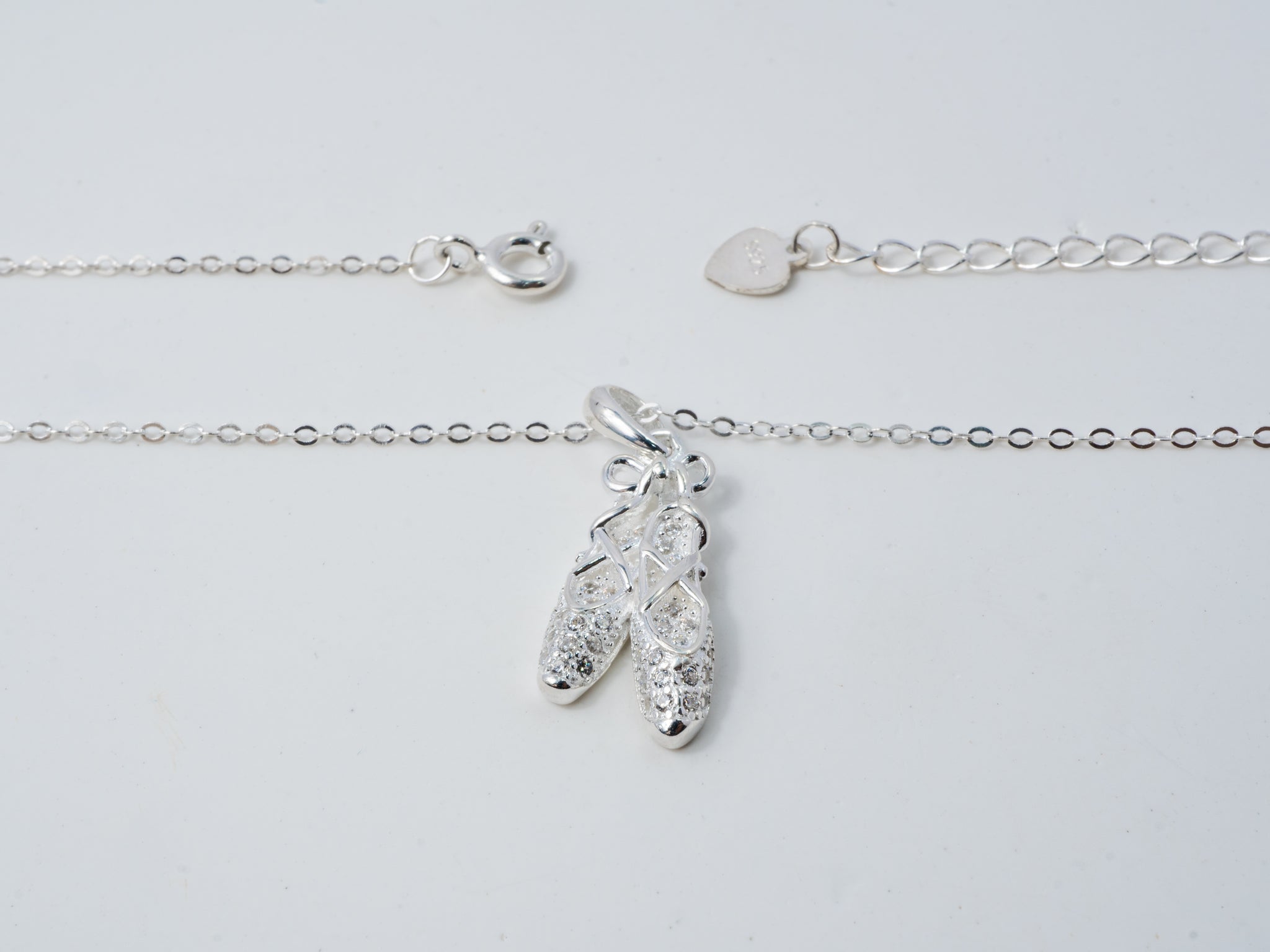 Dây chuyền bạc nữ CDE Ballet Shoes Necklace Crystal CDE6127SV 