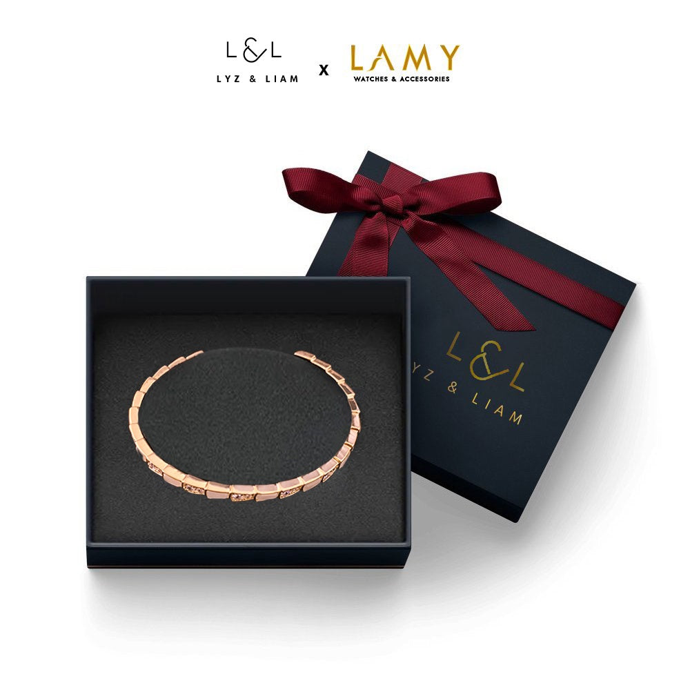 Vòng tay nữ Lyz and Liam Serpenti Viper L&L Cuff Rose Gold LL2019RG - Gift Box