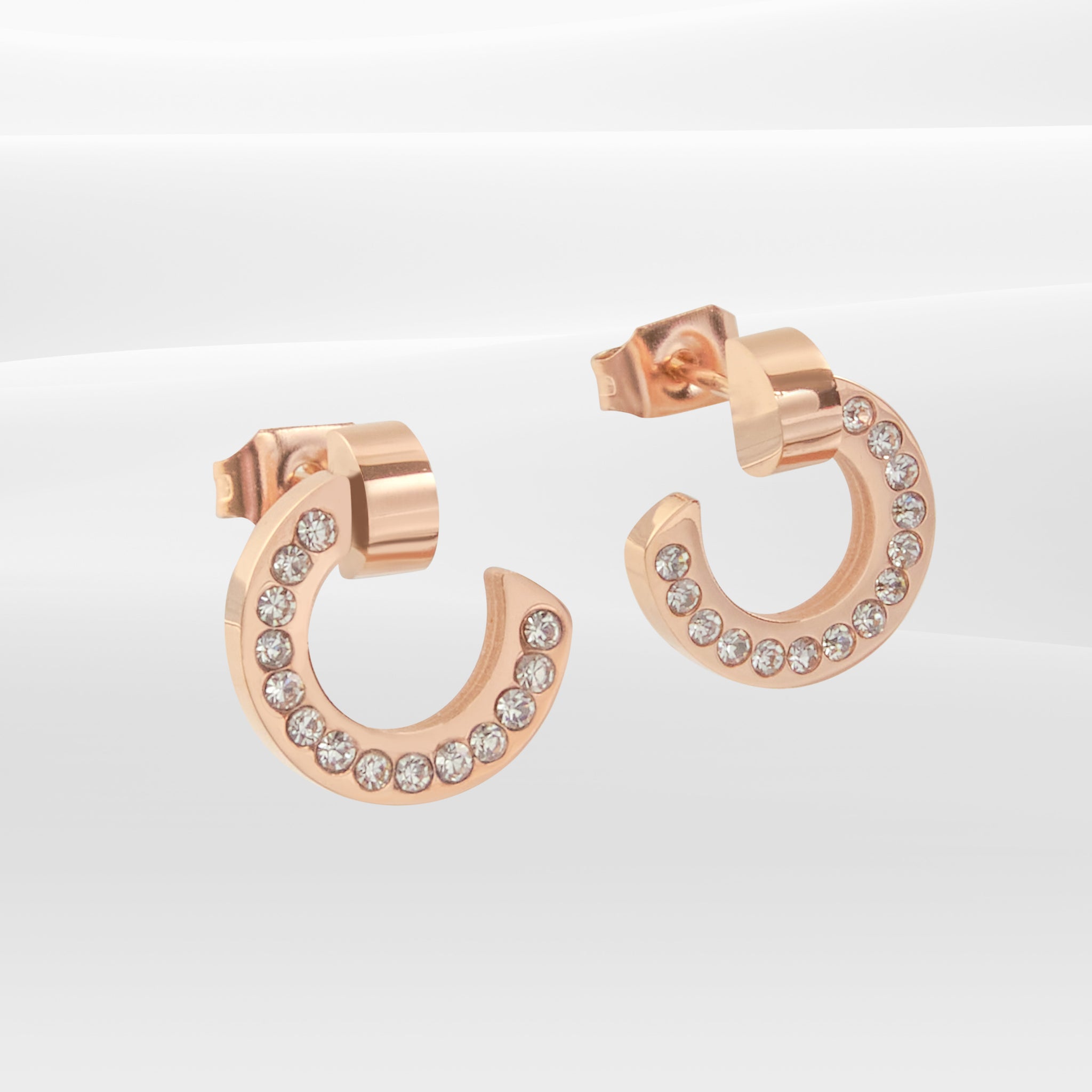 Khuyên tai CDE Agrafe Sparkle Earrings Rose Gold CDE3004RG