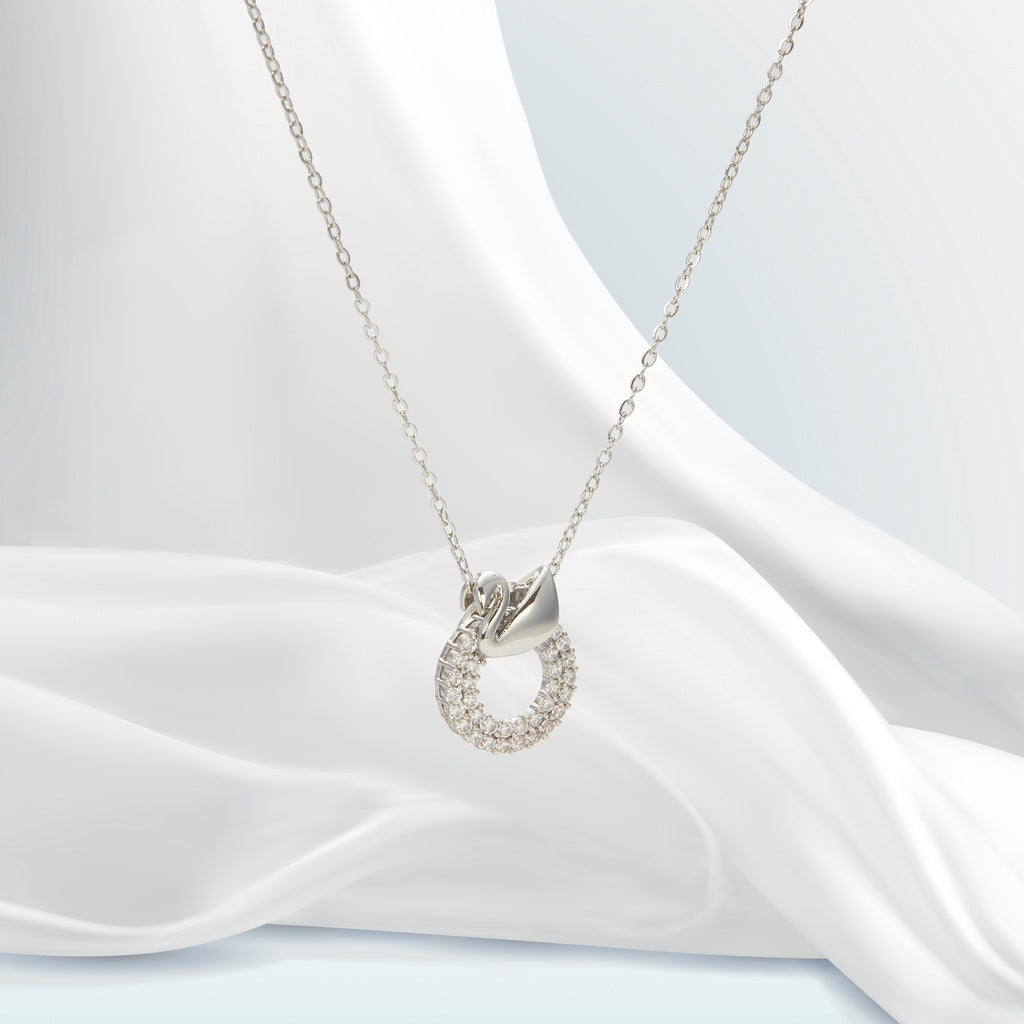 Dây chuyền thiên nga CDE Swan Pendant Diamonds Necklace CDE6043SV