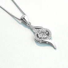 Dây chuyền kim cương Moissanite LAMY xoắn cách điệu đá chủ 5 ly CDEDN031WH - Hàng chính hãng đã kiểm định