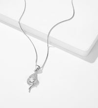 Dây chuyền kim cương Moissanite LAMY xoắn cách điệu đá chủ 5 ly CDEDN031WH - Hàng chính hãng đã kiểm định