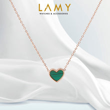 Dây chuyền LAMY Double Sided Heart Necklace Green CDE6012GR
