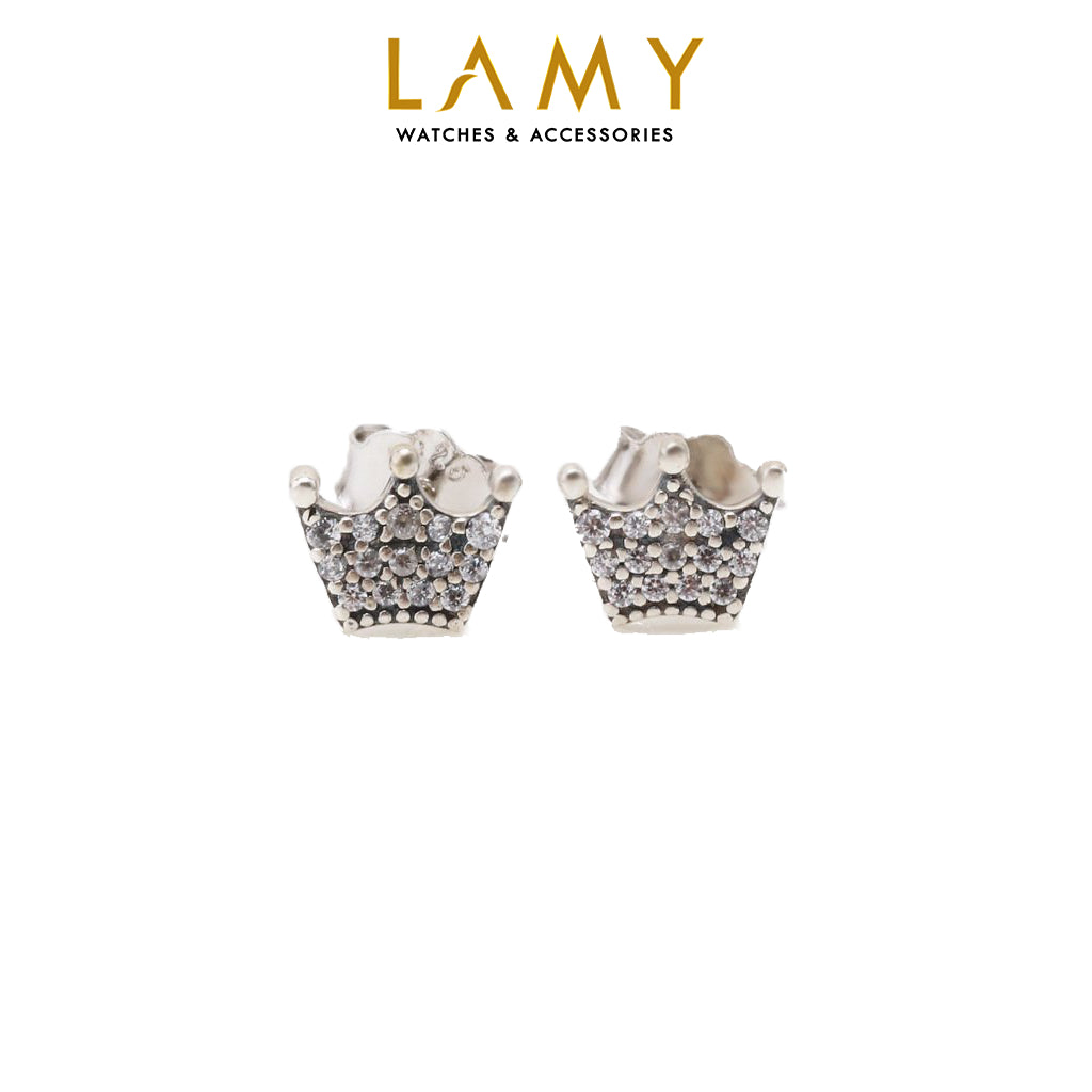 Khuyên tai bạc nữ CDE Crown Stud Earrings CDE3034SV