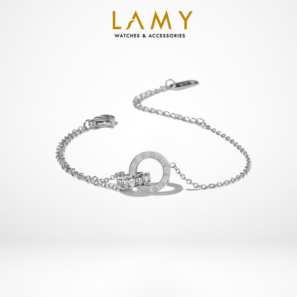 Sweet Love Unity Stone Bracelet Silver White