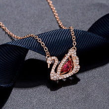 Dây chuyền Dancing Swan Necklace Rose Gold CDE6052RED