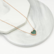 Dây chuyền LAMY Double Sided Heart Necklace Green CDE6012GR
