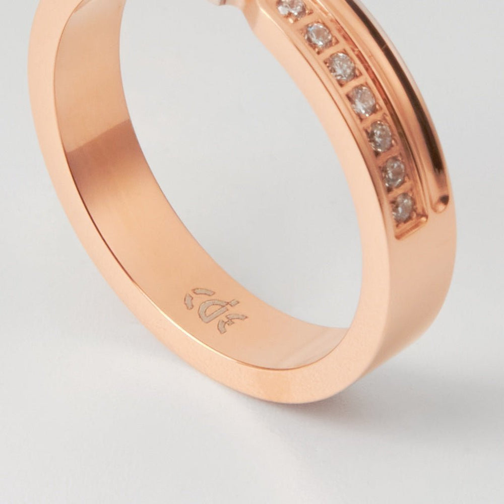 Matrix Wavy Ring Rose Gold