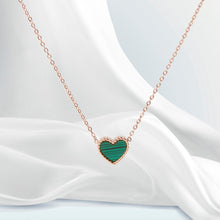 Dây chuyền LAMY Double Sided Heart Necklace Green CDE6012GR