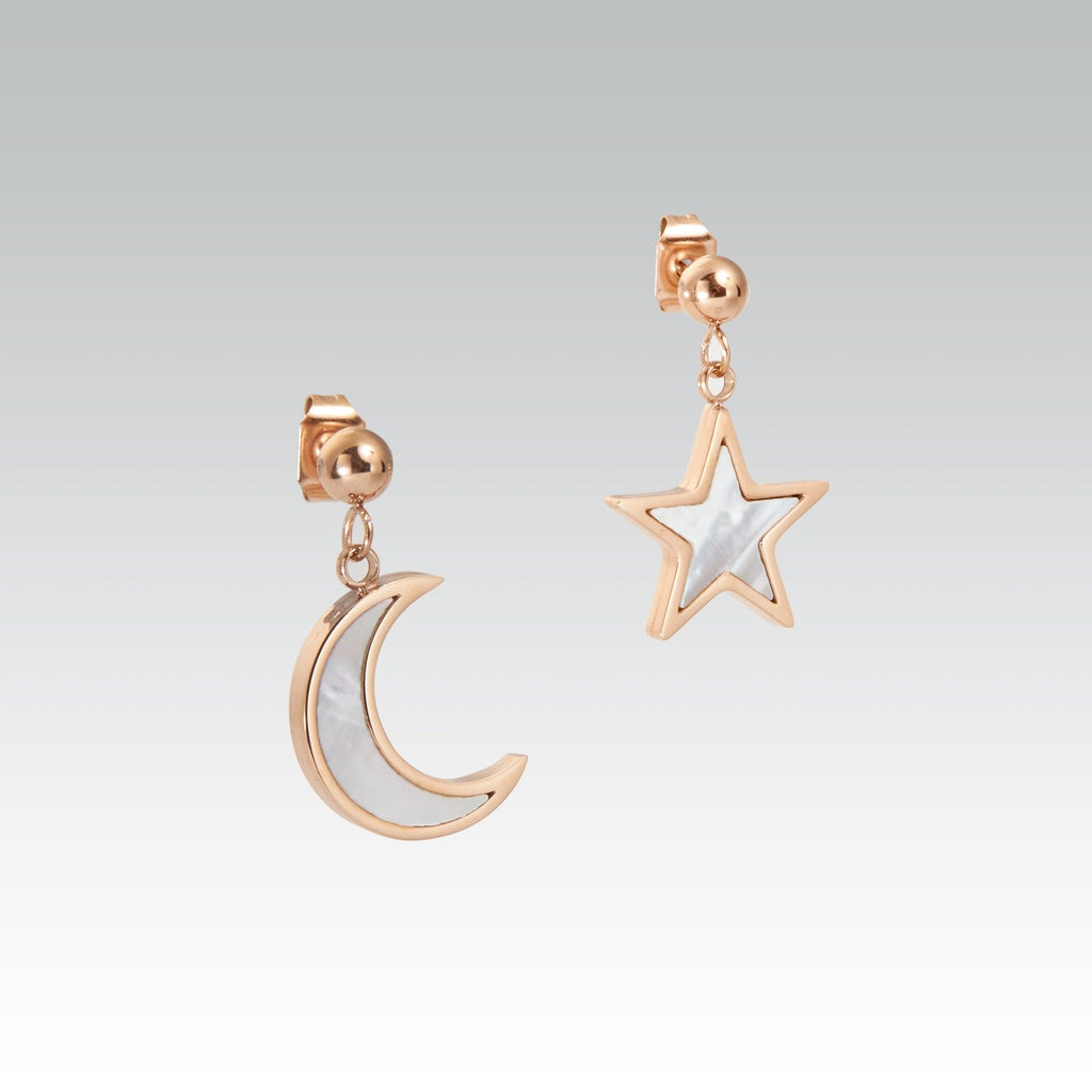 CDE Moon Star Earrings CDE3016.WH