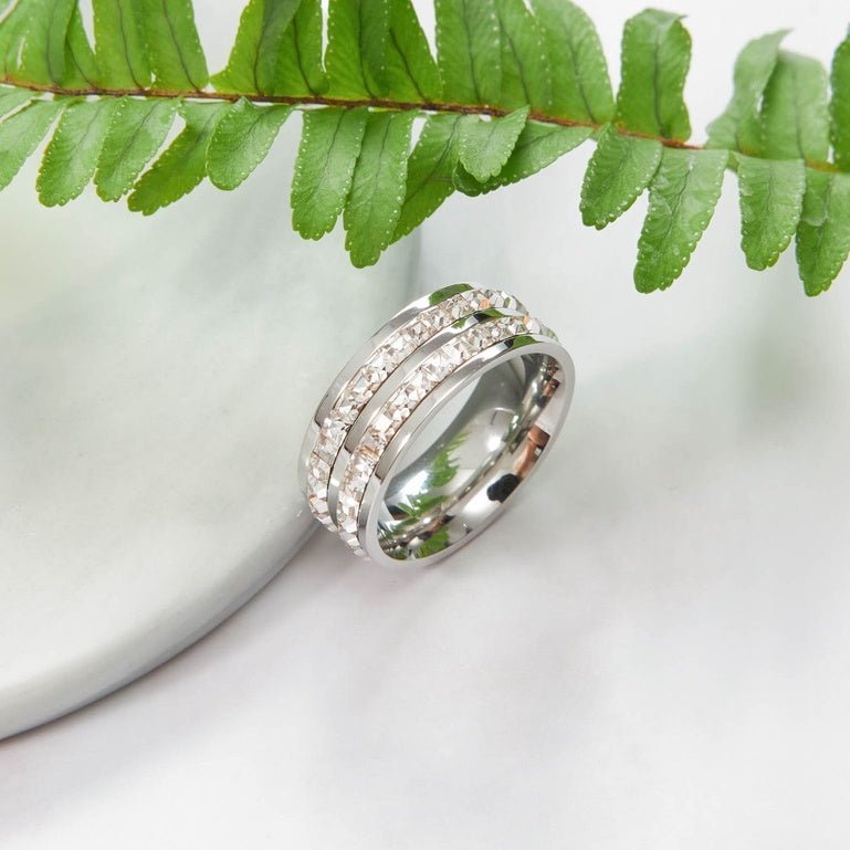 Eternity Dual Ring Silver