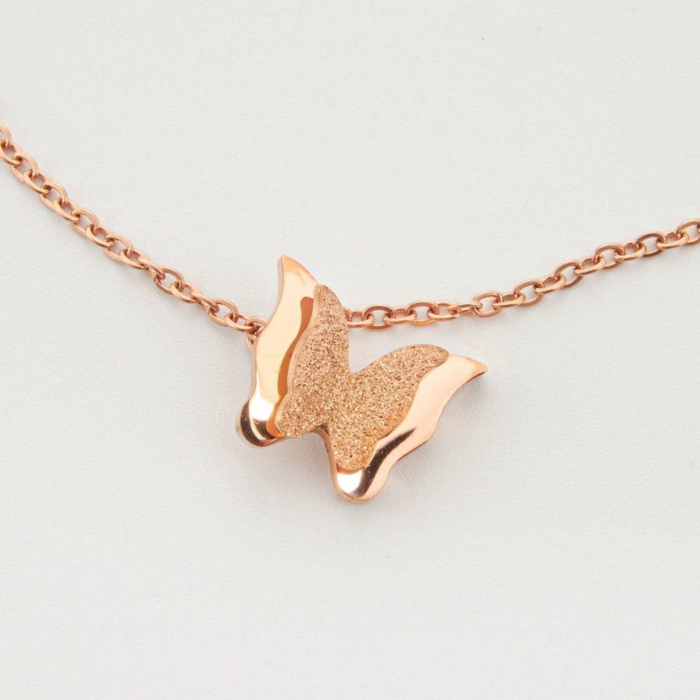 Pave Butterfly Unity Bracelet Rose Gold