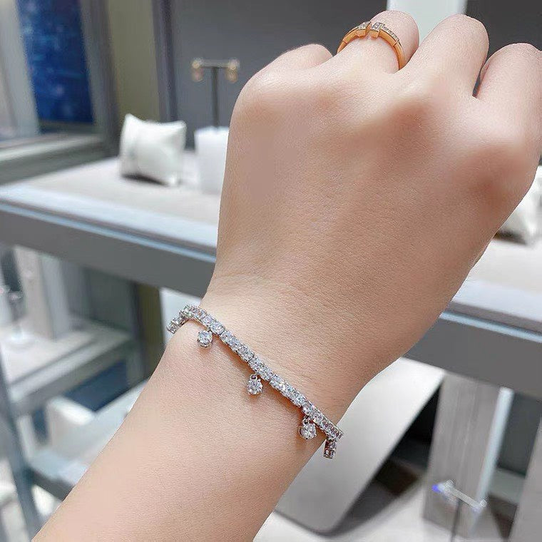 Subtle Drops Bracelet Silver