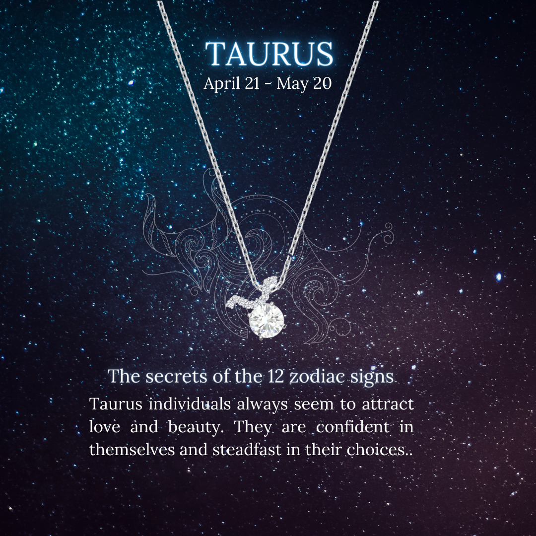 CDE Taurus Zodiac Pendant Necklace Silver CDE6062TA