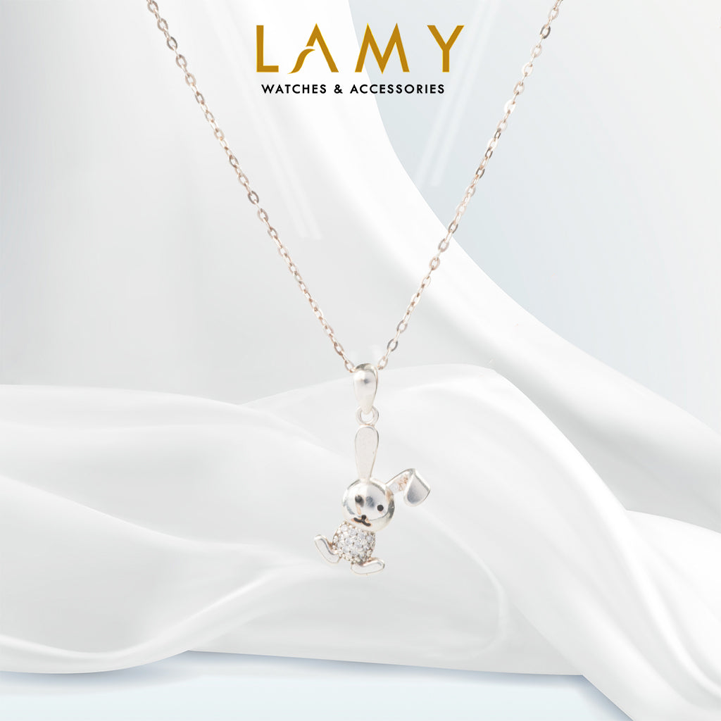 Dây chuyền bạc nữ CDE Rhinestone Rabbit Neckplace Silver CDE6120