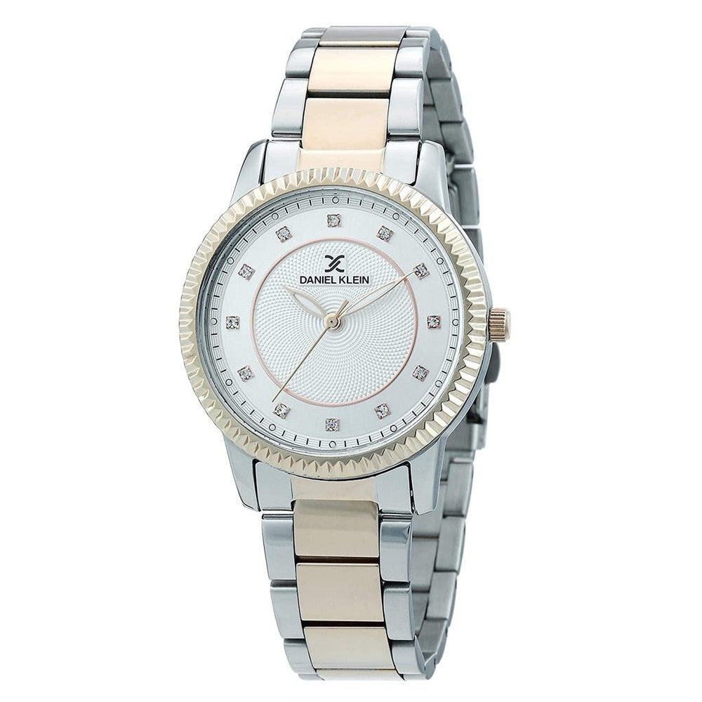 Daniel Klein Analog Pink Dial Watch DK.1.12262 Two-Tone