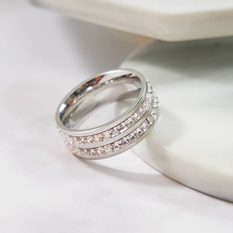 Eternity Dual Ring Silver