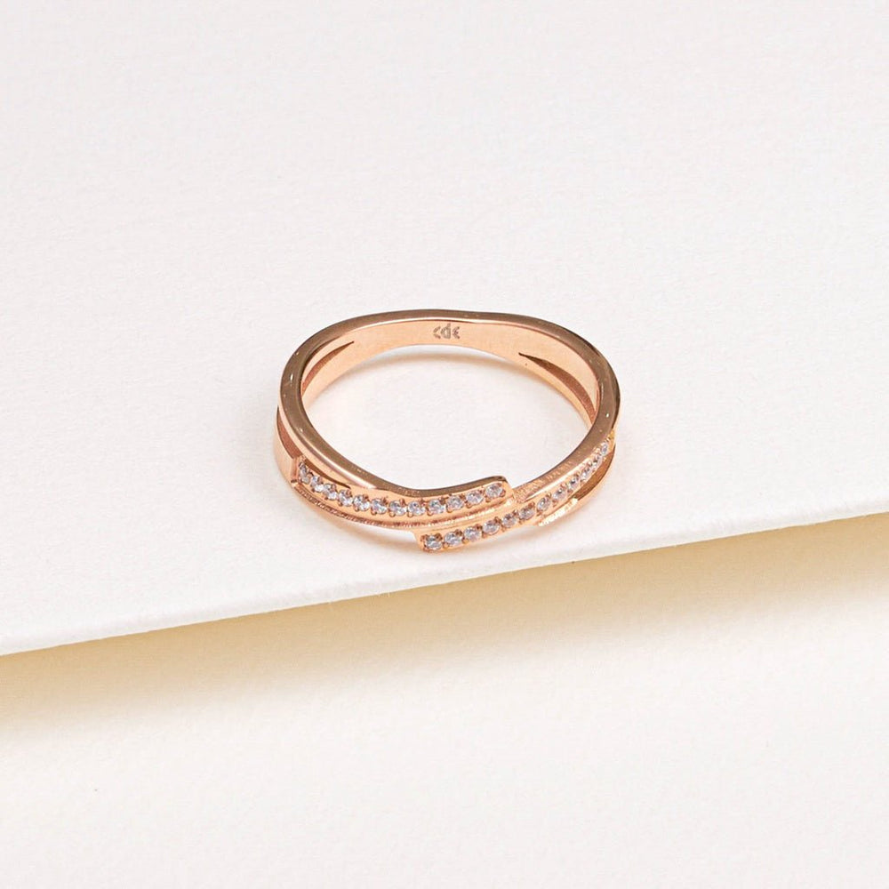 Spiral Duo Ring Rose Gold