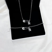 Dây chuyền bạc nữ LAMY mặt khóa ghim băng chữ cái đính đá Safety Pin Pendant 6468