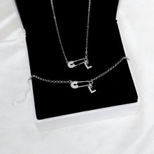 Dây chuyền bạc nữ LAMY mặt khóa ghim băng chữ cái đính đá Safety Pin Pendant 6468