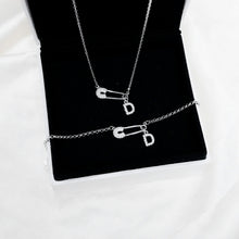 Dây chuyền bạc nữ LAMY mặt khóa ghim băng chữ cái đính đá Safety Pin Pendant 6468