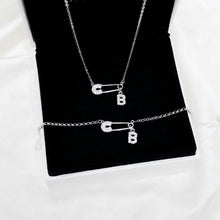 Dây chuyền bạc nữ LAMY mặt khóa ghim băng chữ cái đính đá Safety Pin Pendant 6468