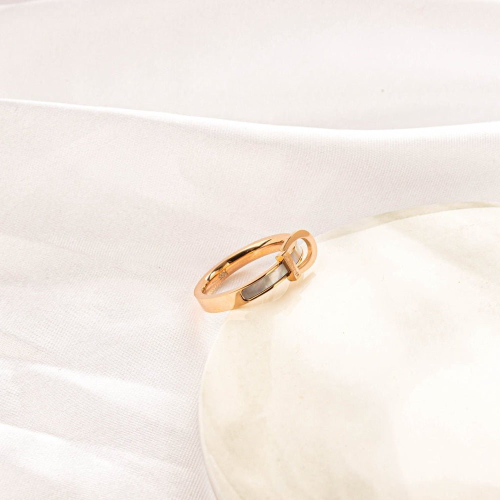 Love Forever Ring Rose Gold, đai trơn mảnh