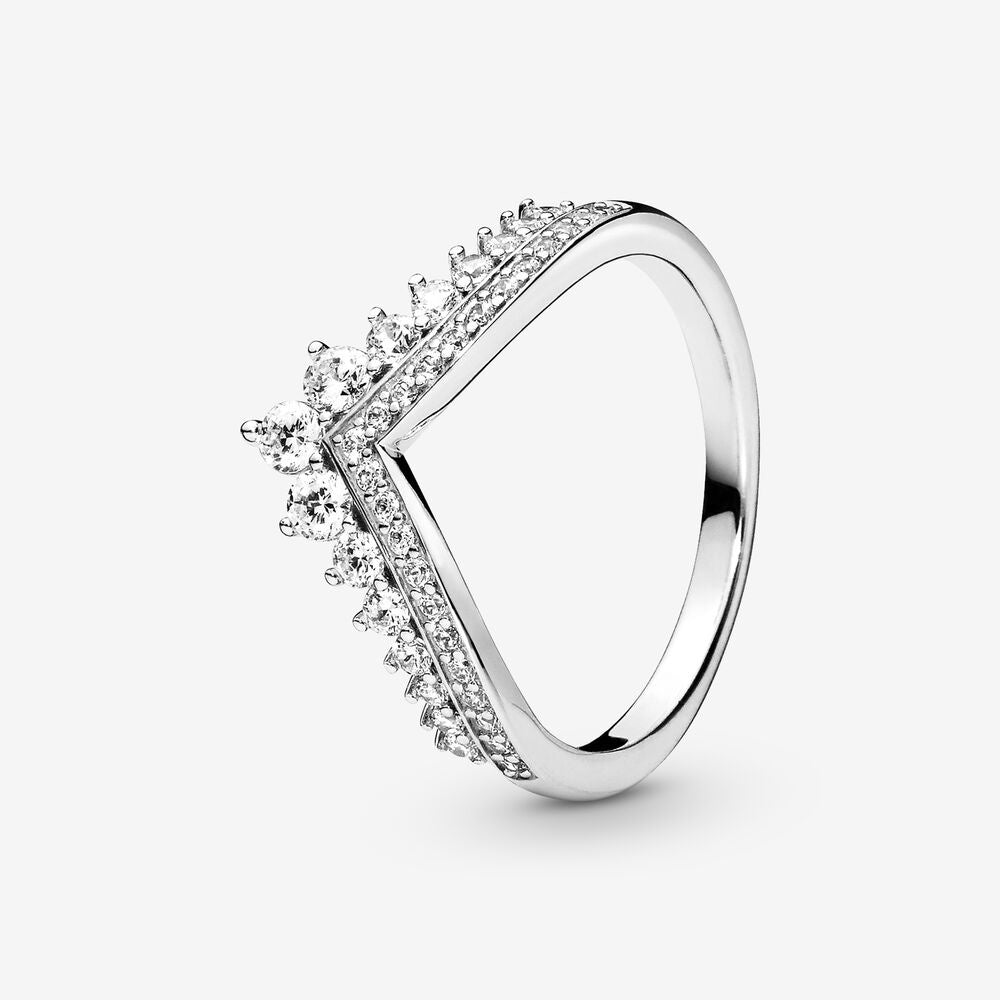 Princess Wishbone Ring Silver