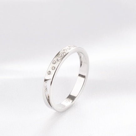 Eternity Anniversary Crystal Ring Silver