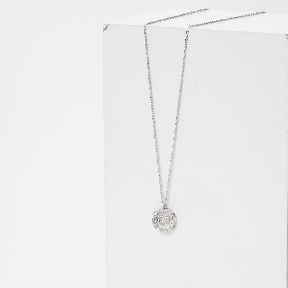 Pendant Swan Necklace Silver