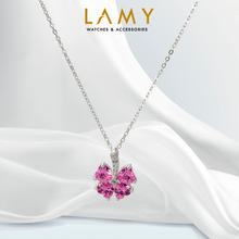 Dây chuyền bạc LAMY- CDE Sparkling Pink Flower Necklace Silver CDE6132PI