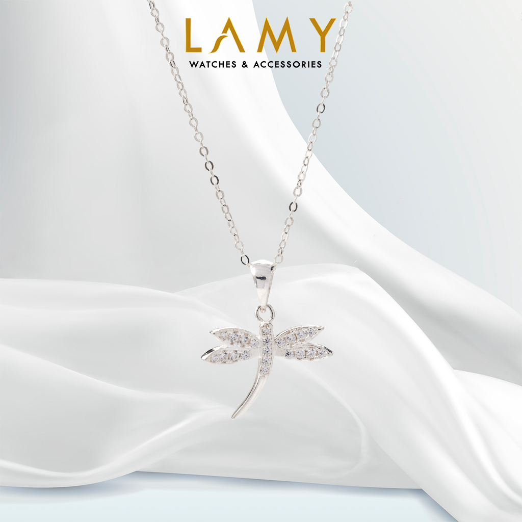 Dây chuyền bạc nữ CDE Sparkling Dragonfly Necklace Silver CDE6165SV