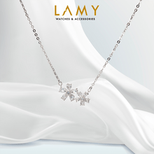 Dây chuyền bạc nữ LAMY Sparkling Luxury Star Flower Shape Necklace Silver CDE6167SV
