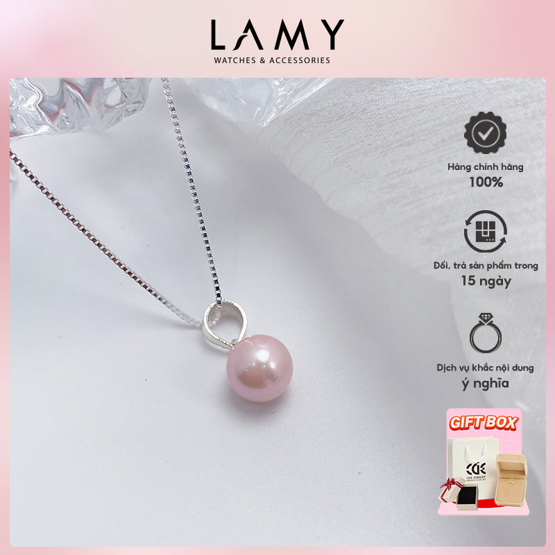Dây chuyền bạc nữ LAMY Pink Pearl Silver Necklace 6314PI - Bạc S925 cao cấp