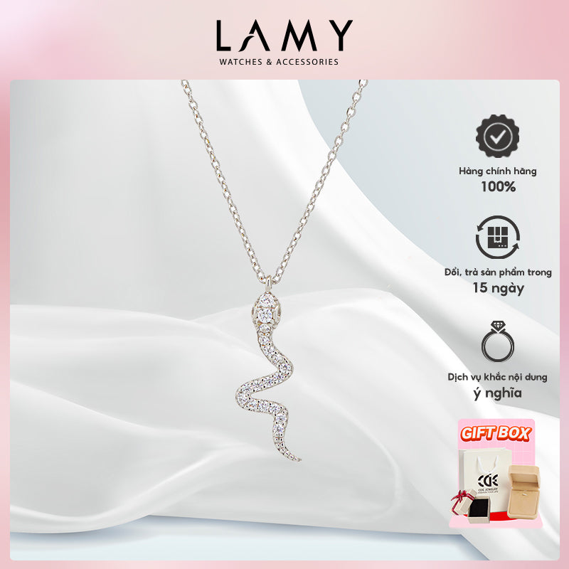 Dây chuyền bạc nữ LAMY Snake Shaped Pendant Necklace Silver 6409SV