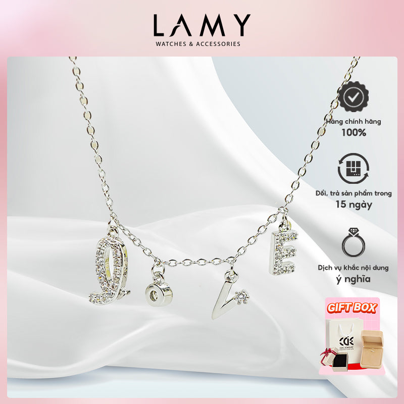 Dây chuyền bạc nữ LAMY Twinkling Love Necklace Rose Gold 6413SV