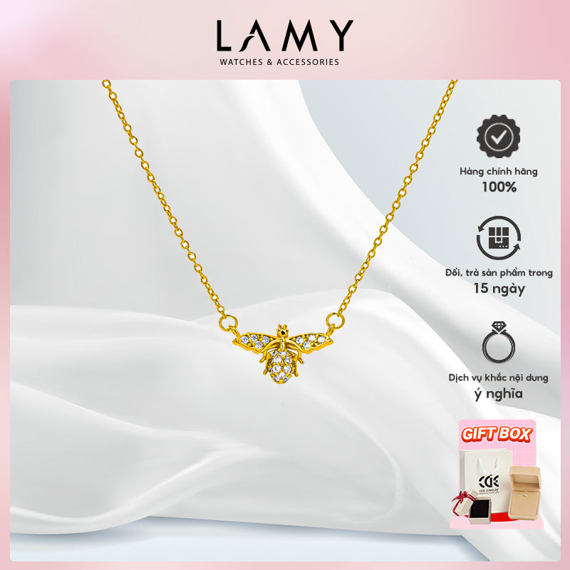 Dây chuyền bạc nữ LAMY Sweet Bee Necklace Gold 6415GG