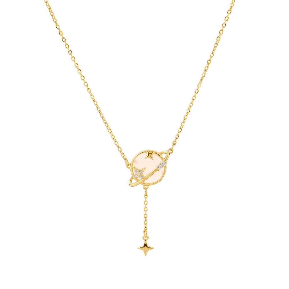 Orbiting Star Necklace Gold