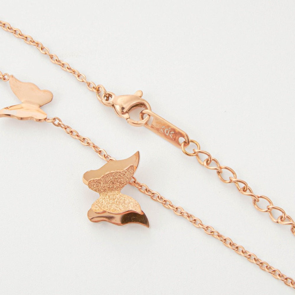 Pave Butterfly Unity Bracelet Rose Gold