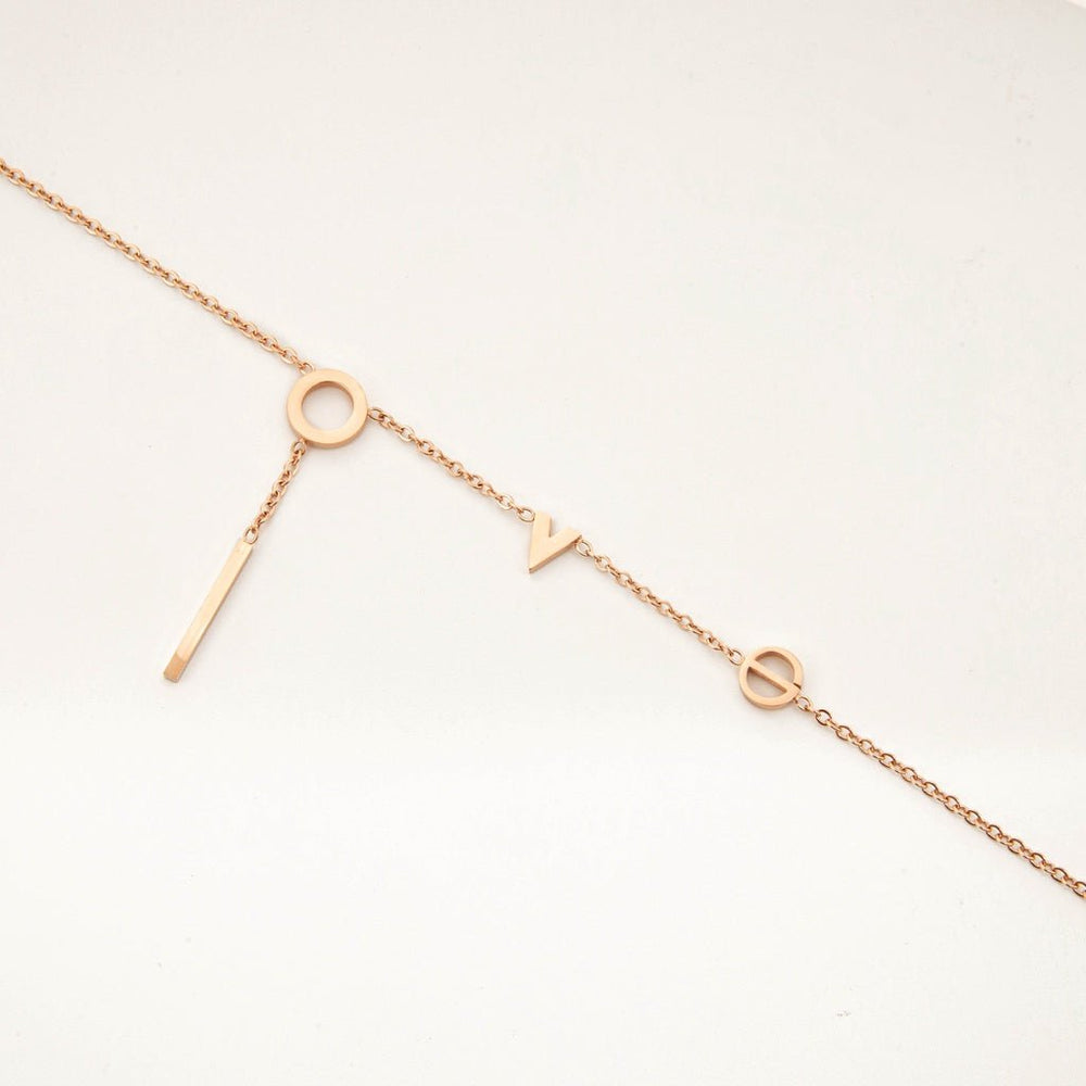 Love You Forever Anklet Rose Gold