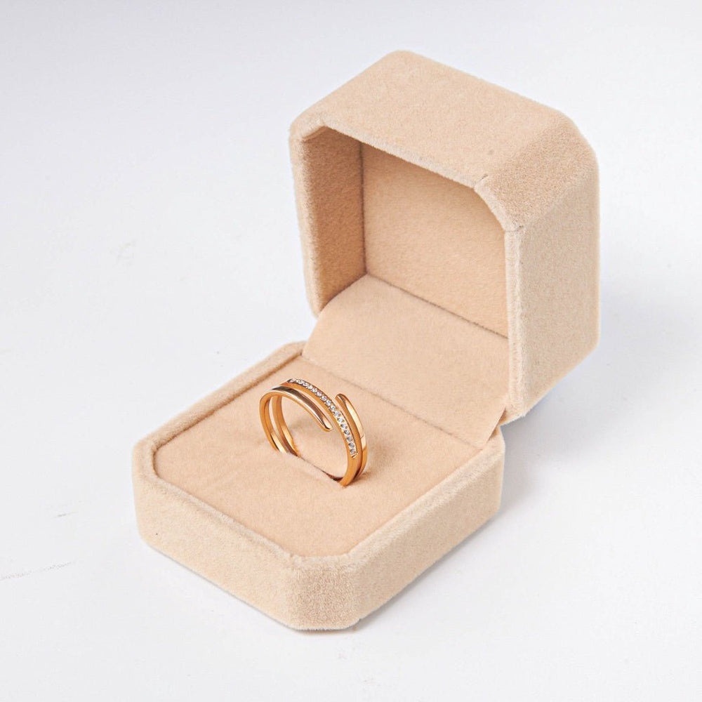 Triple Spiral Ring Rose Gold