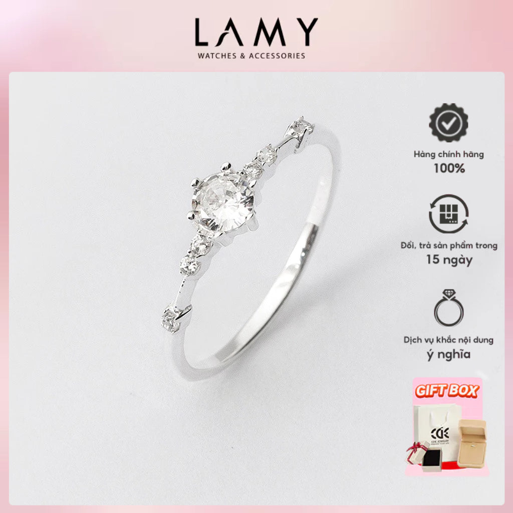 Nhẫn bạc nữ LAMY Snow Princess Silver Ring 8098