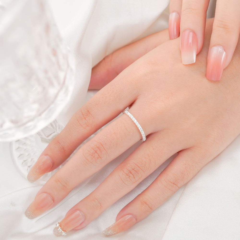 Beaded Ring Silver - 8103SV