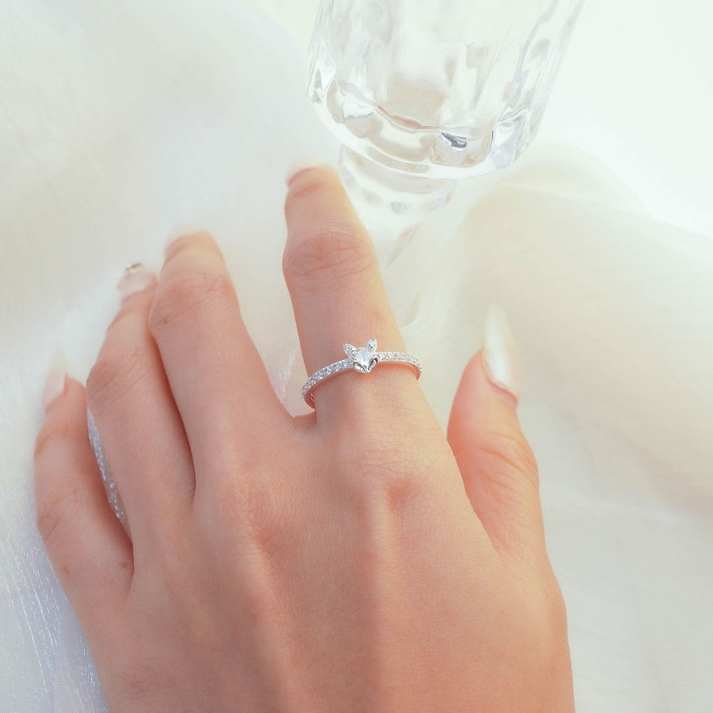 Sparkling Fox Ring Silver - 8179SV