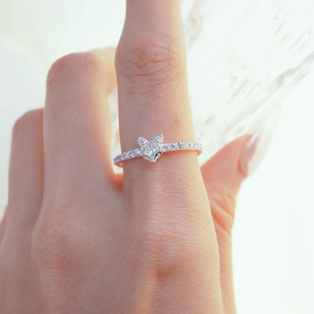 Sparkling Fox Ring Silver - 8179SV