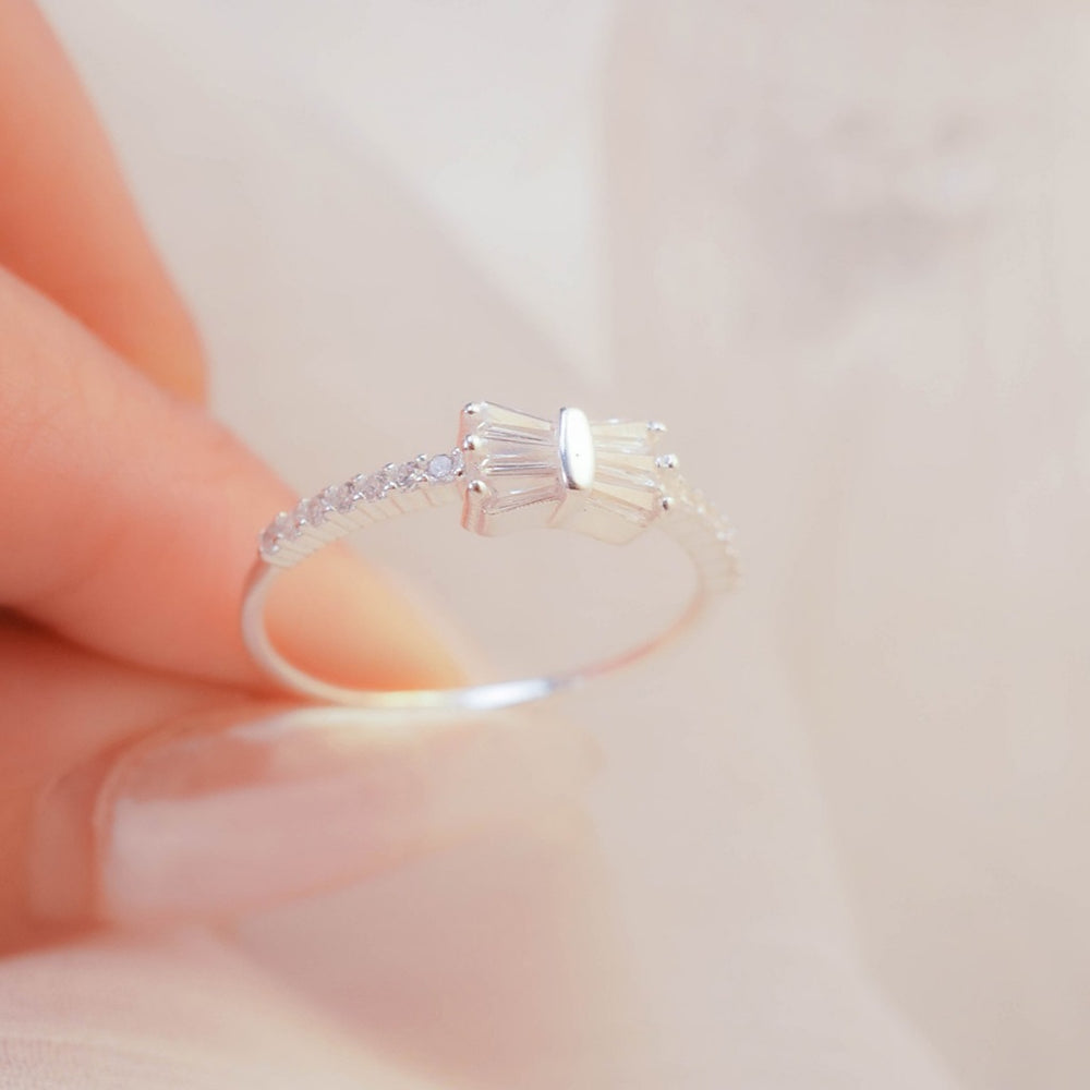 Glittering Ribbon Ring Silver - 8180SV