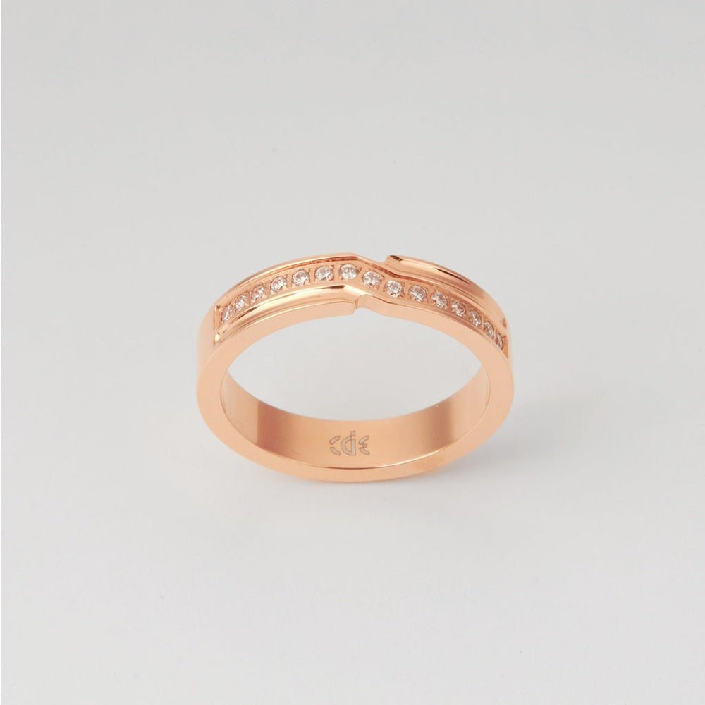 Matrix Wavy Ring Rose Gold