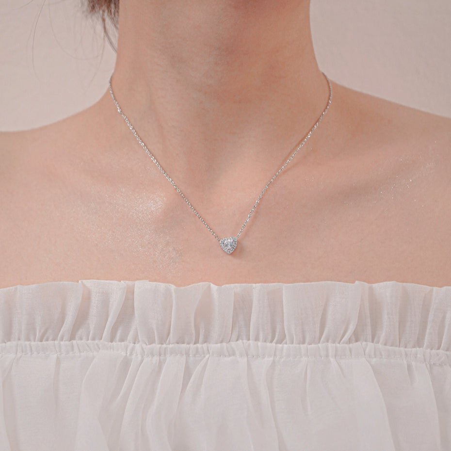 Elevated Heart Necklace Silver